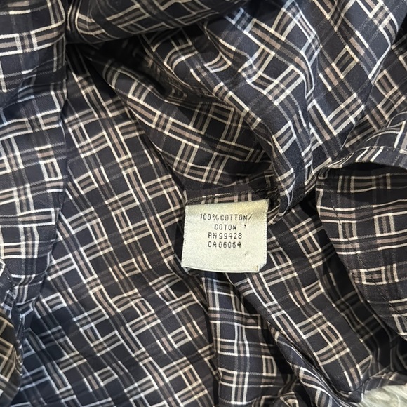 Bugatchi Black and Gray Casual Button Down Shirt - Picture 6 of 8